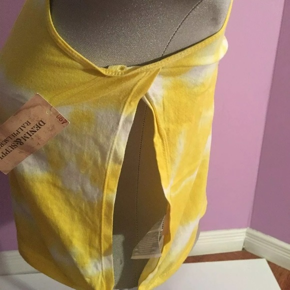 DENIM & SUPPLY Tie Dye Yellow Tank Size XS - Picture 3 of 5